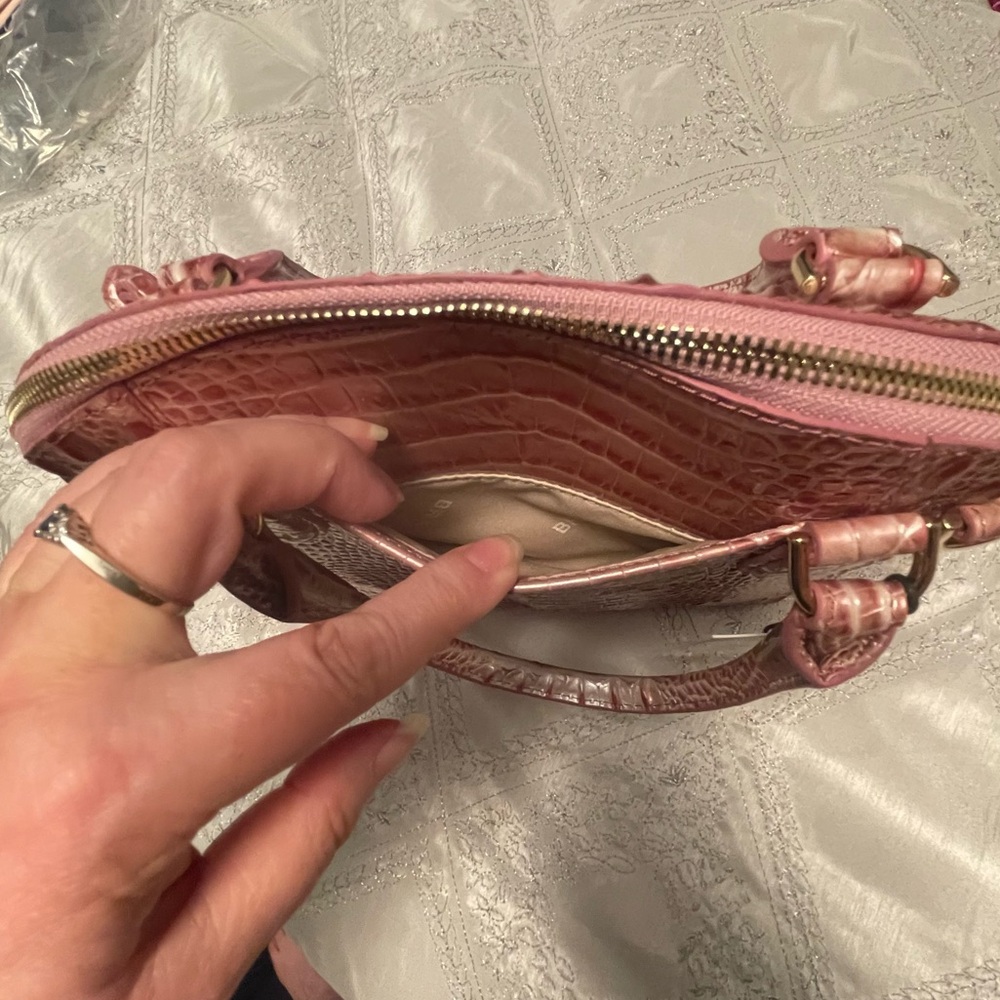 Brahmin Georgina Pink Icing Melbourne Leather purse crossbody bag NWT - Picture 7 of 9